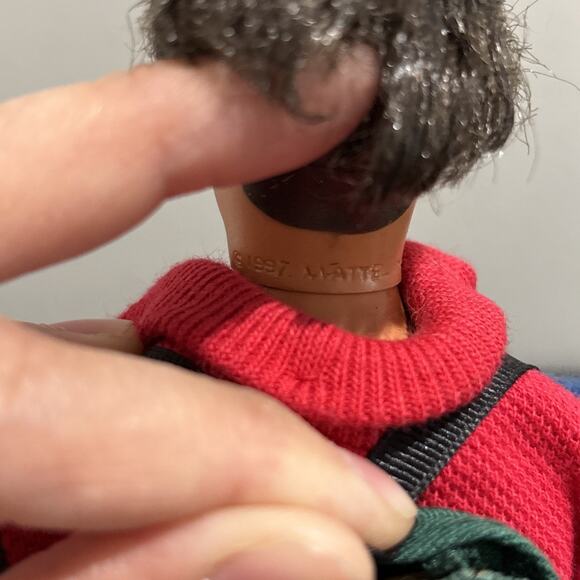 Vintage Brunette Rooted Hair Ken Doll - Mattel 1968 Clothes Backpack Blue Eyes - Picture 9 of 10